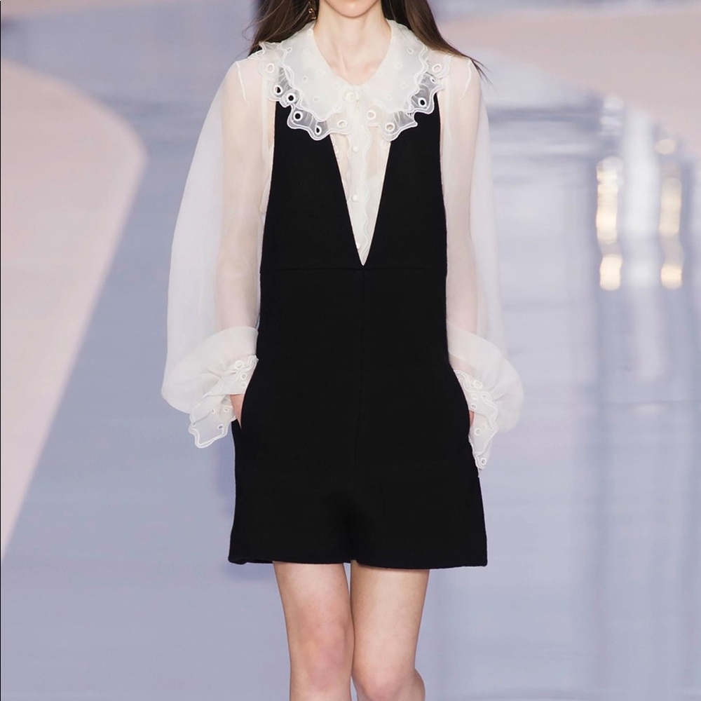 Chloé Black Wool-jersey Playsuit